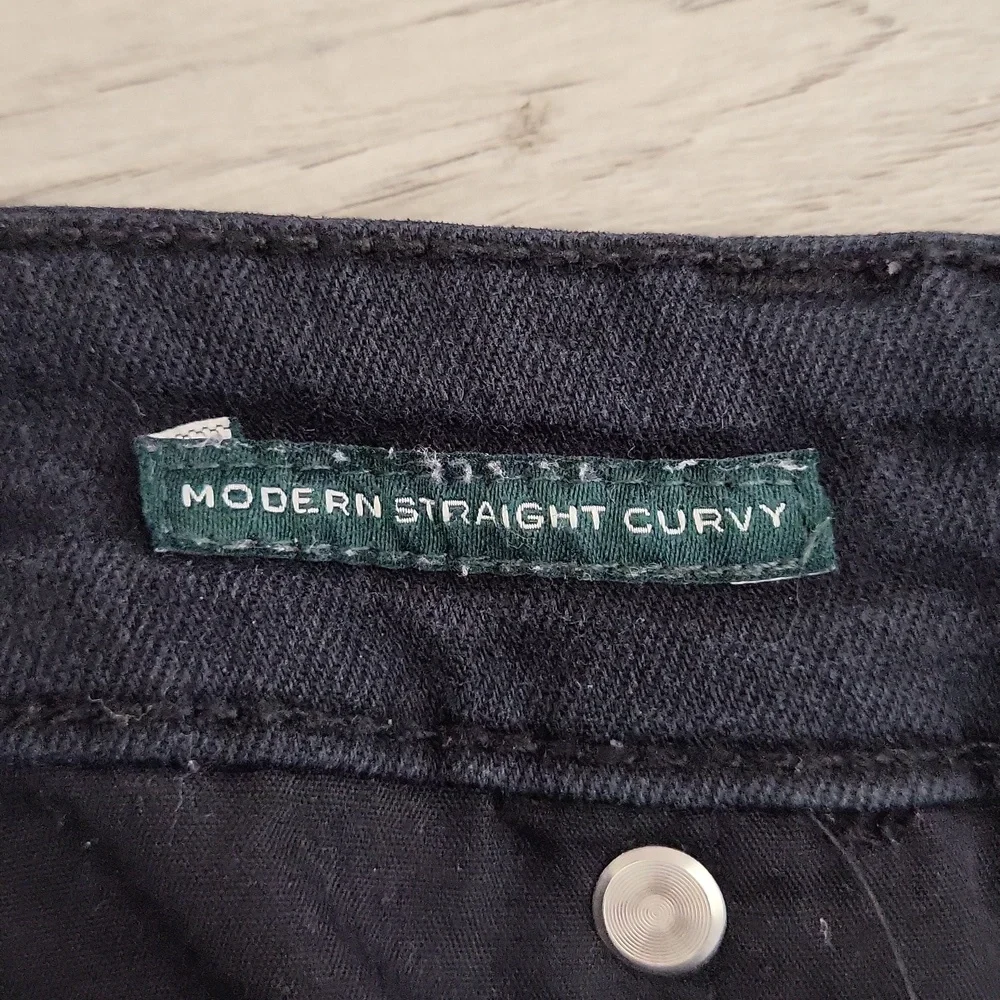 Lauren Ralph Lauren Womens 10 Modern Straight Curvy Jeans Black Versatile Staple